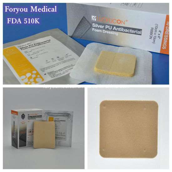 China for Ulcer Pressure &  Diabetic Wound Care Silver Foam Dressing ...