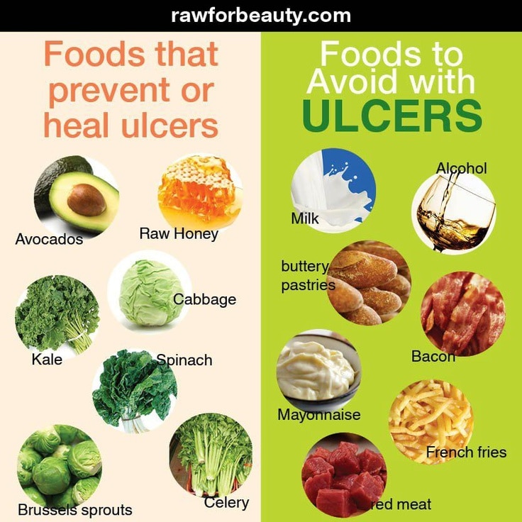 foods to prevent or heal ulcers